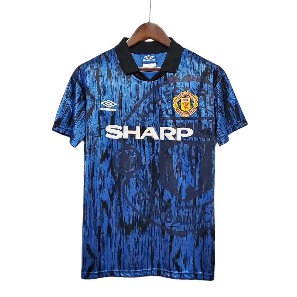 Camisa Manchester United 1992/1993 - Retrô Umbro - Azul