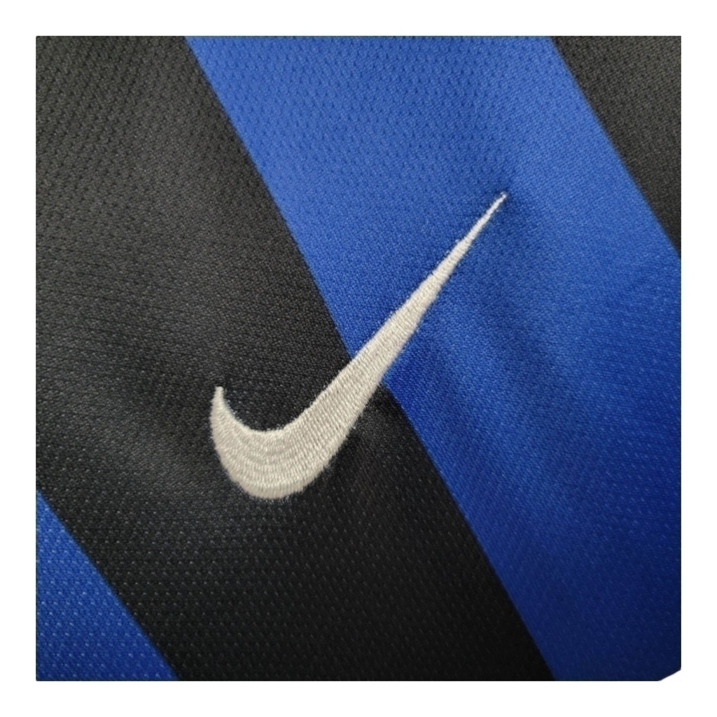 Conjunto Infantil Inter de Milão I 2009/2010 - Retrô Nike - Azul com detalhes em preto e branco