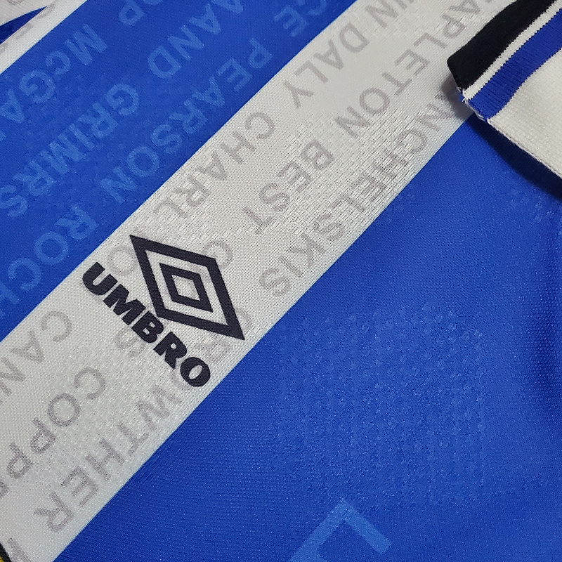 Camisa Manchester United 1994/1996 - Retrô Umbro - Azul e Branca