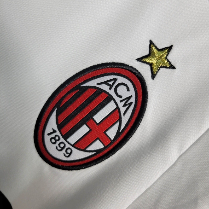 Camisa AC Milan II 2007/2008 - Retrô Adidas - Branca com detalhes em vermelho e preto