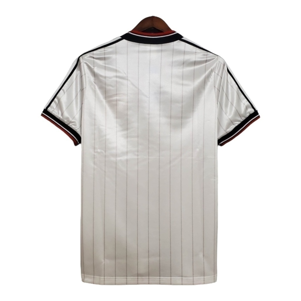 Camisa Manchester United II 1983 - Retrô Adidas - Branca com detalhes em vermelho e preto