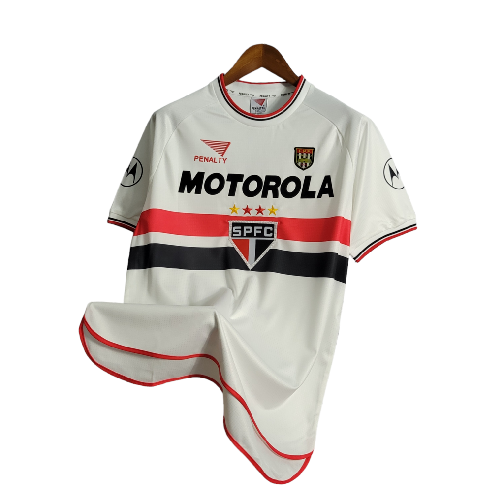 Camisa São Paulo I 2000 - Retrô Penalty - Branca com símbolo do Paulistão