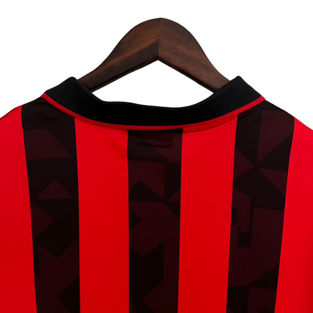 Camisa AC Milan 1988/1989 - Retrô Lotto - Vermelha e Preta