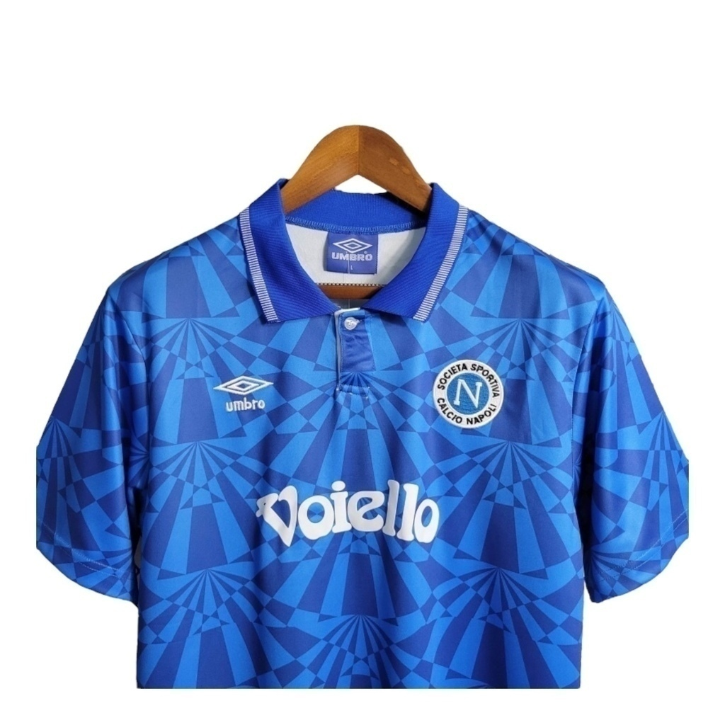 Camisa Napoli I 1991/1993 - Retrô Umbro - Azul