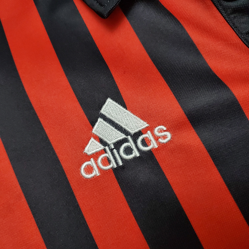Camisa AC Milan I 1999/2000 - Retrô Adidas - Vermelha e preta