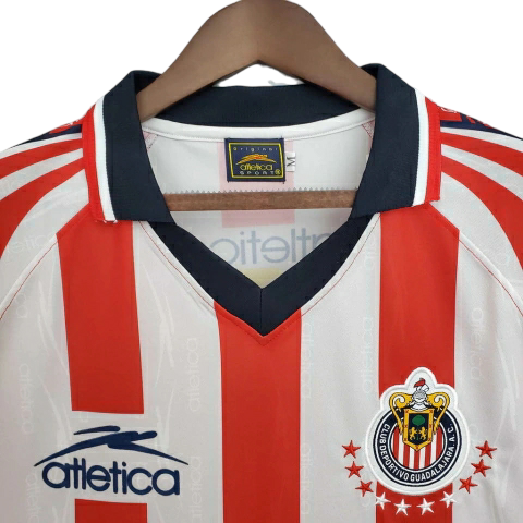 Camisa Chivas Guadalajara - 1998/1999 - Vermelha e Branca - Retrô Atletica
