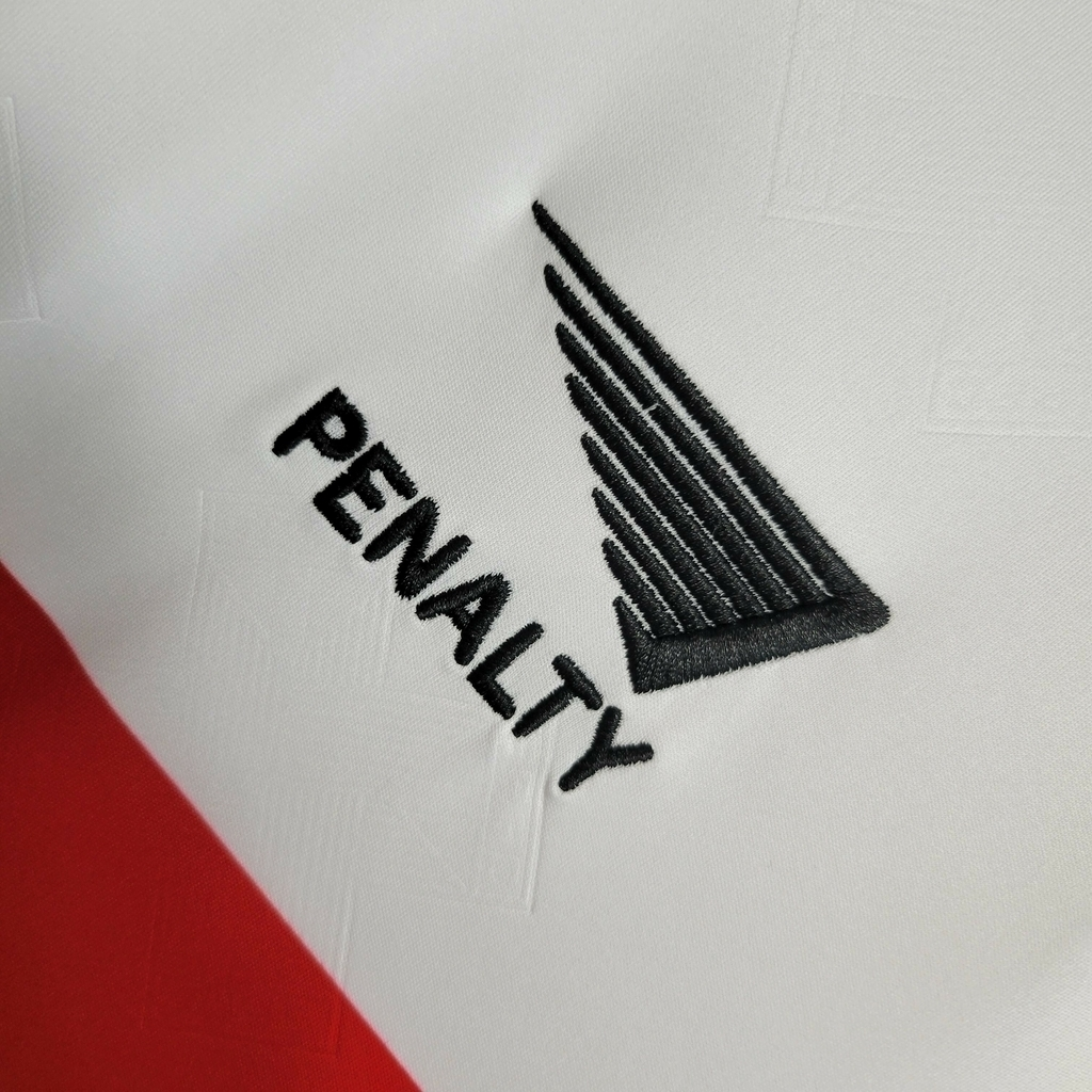 Camisa São Paulo I 1993/1994 - Retrô Penalty - Branca com detalhes em vermelho e preto