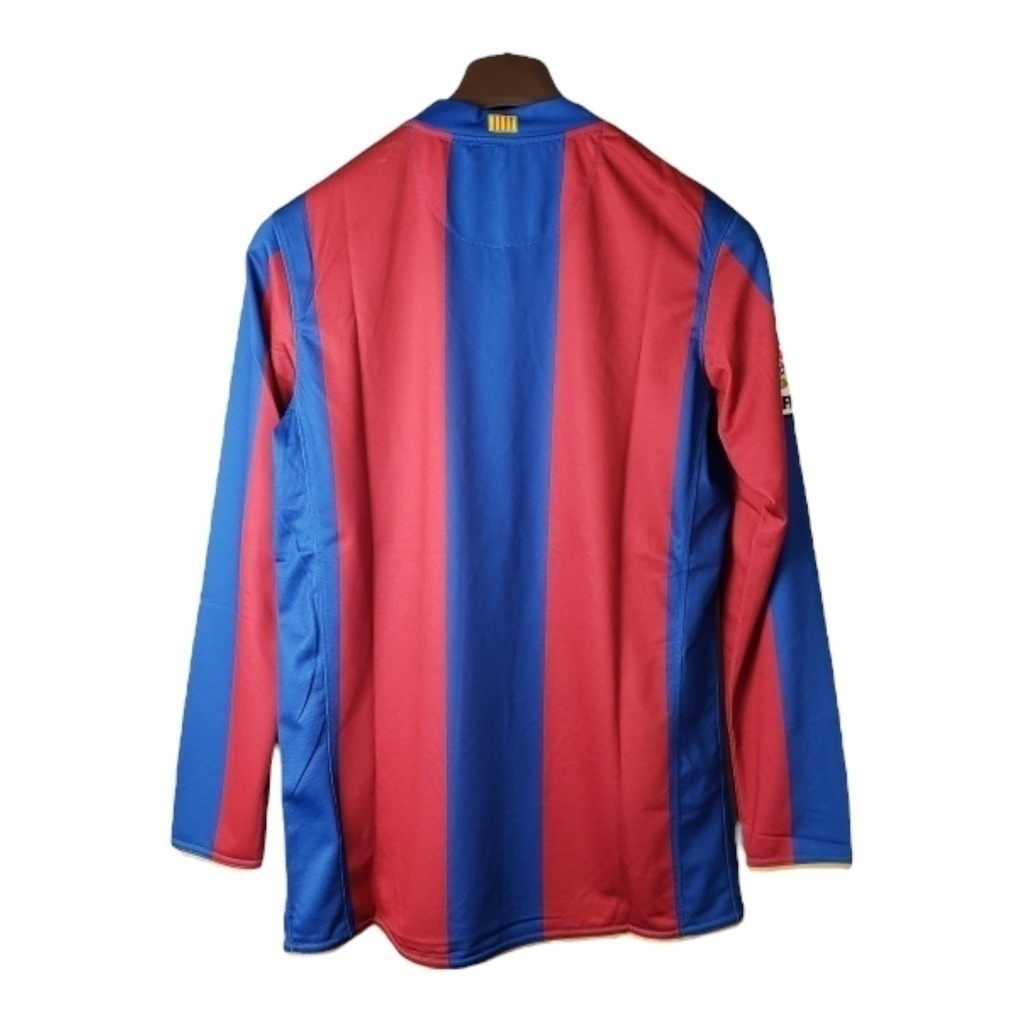 Camisa Barcelona I 2007/2008 Manga Longa - Retrô Nike - Vermelha e azul