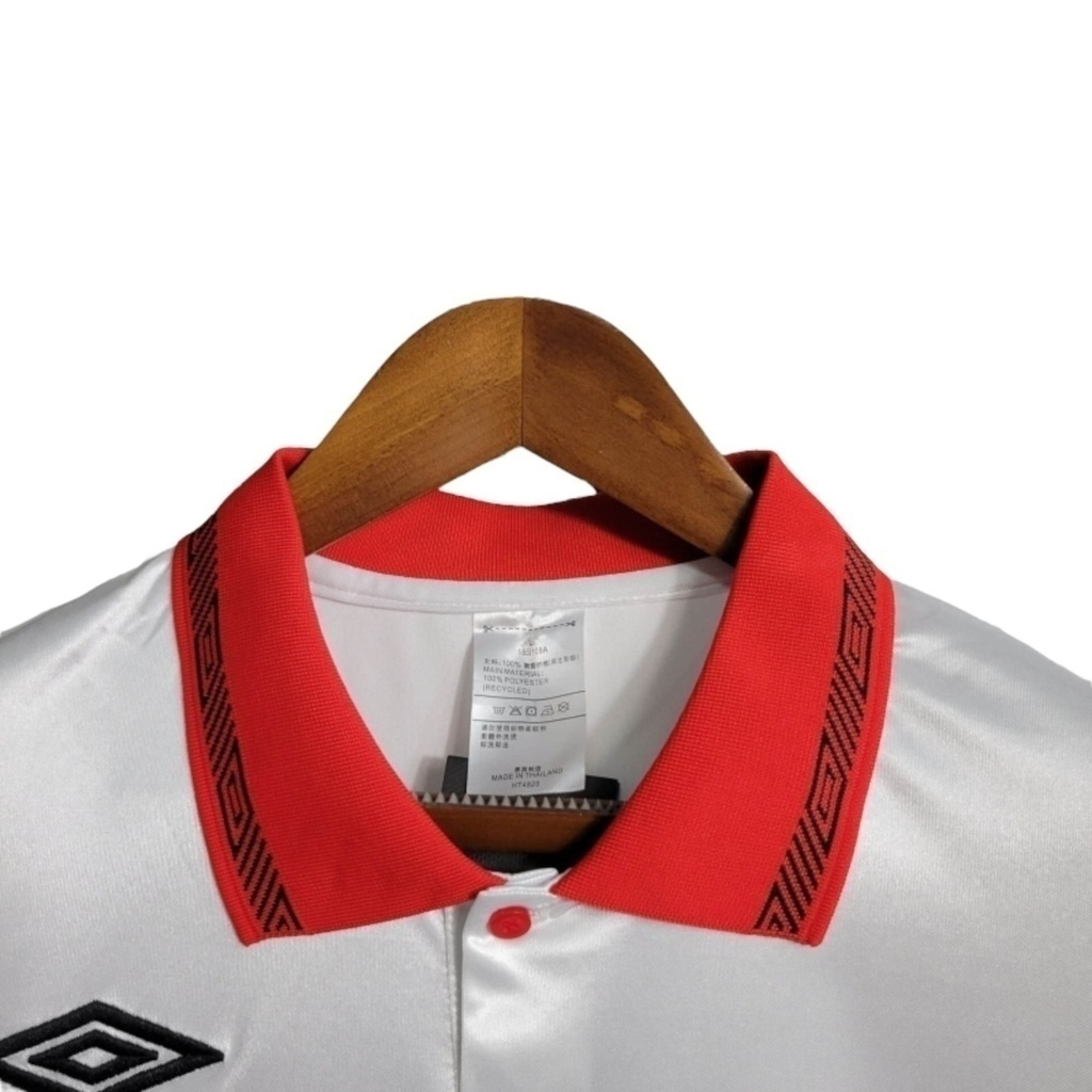 Camisa Flamengo II 1994 - Retrô Umbro - Branca com detalhes em vermelho
