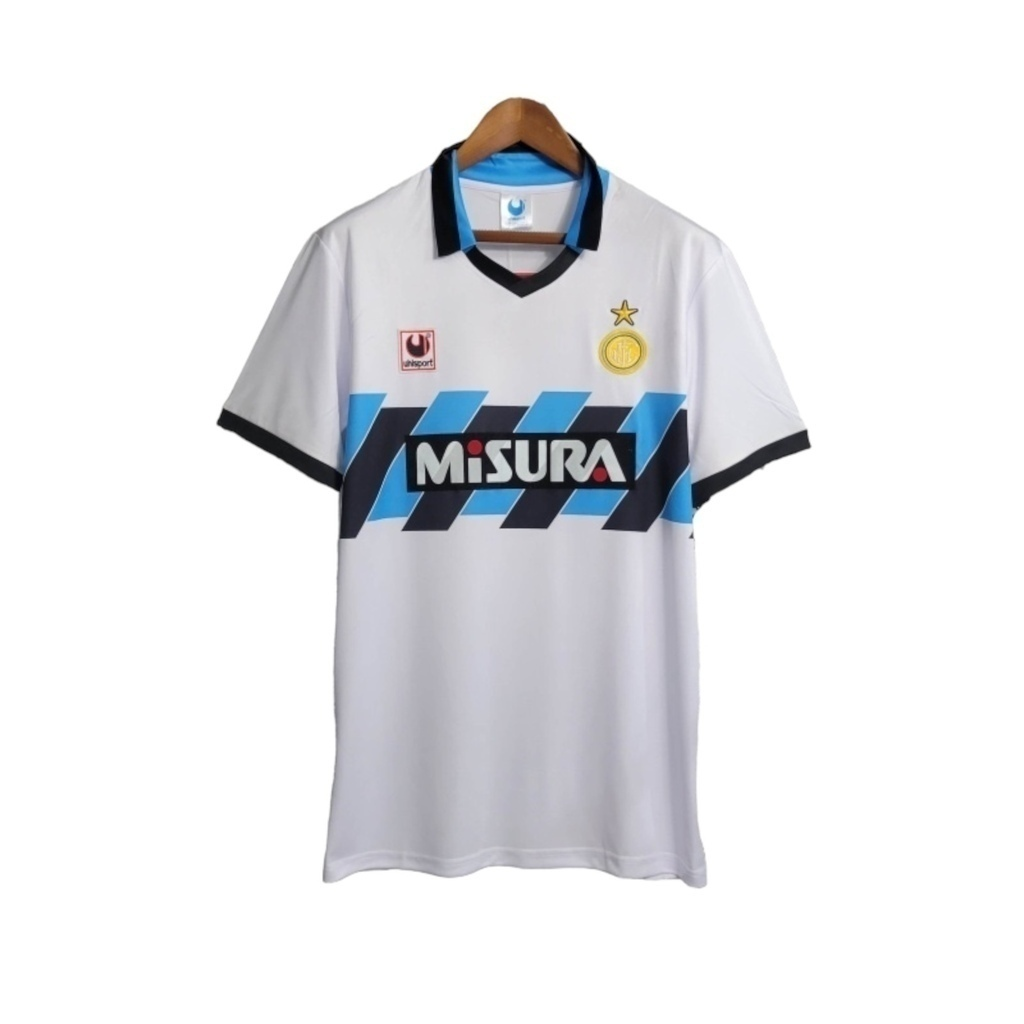 Camisa Inter de Milão II 1990/1991 - Retrô Uhlsport - Branca