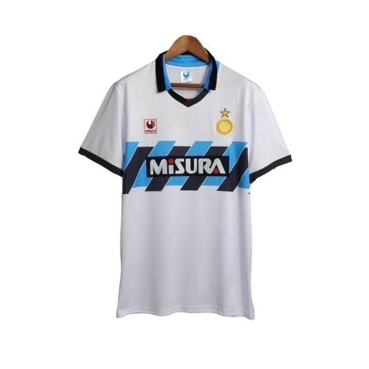 Camisa Inter de Milão II 1990/1991 - Retrô Uhlsport - Branca