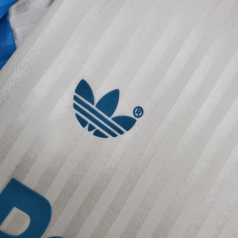 Camisa Marseille 1990 - Retrô Adidas - Branca