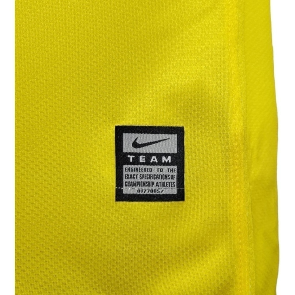 Camisa Barcelona II 2008/2009 - Retrô Nike - Amarela com detalhes em azul e vermelho
