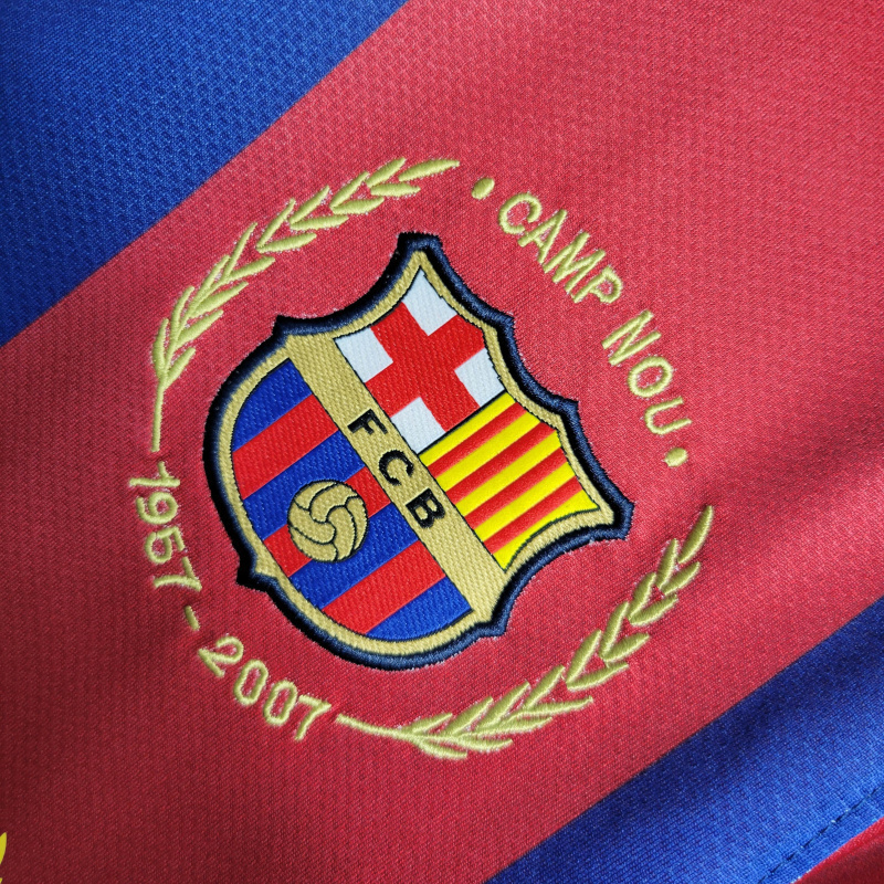 Camisa Barcelona I 2007/2008 - Retrô Nike - Vermelha e azul