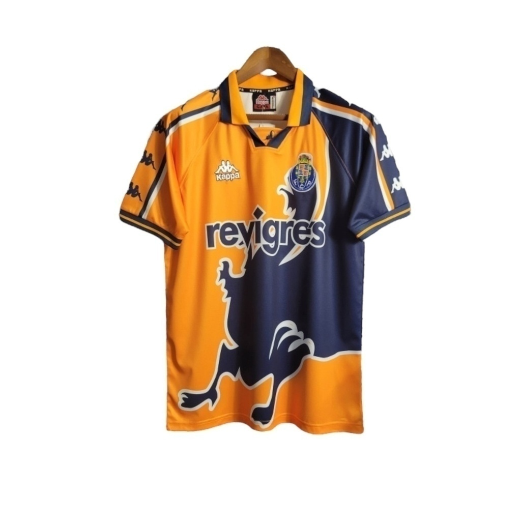Camisa FC Porto II 1997/1999 - Retrô Kappa - Laranja com detalhes em azul