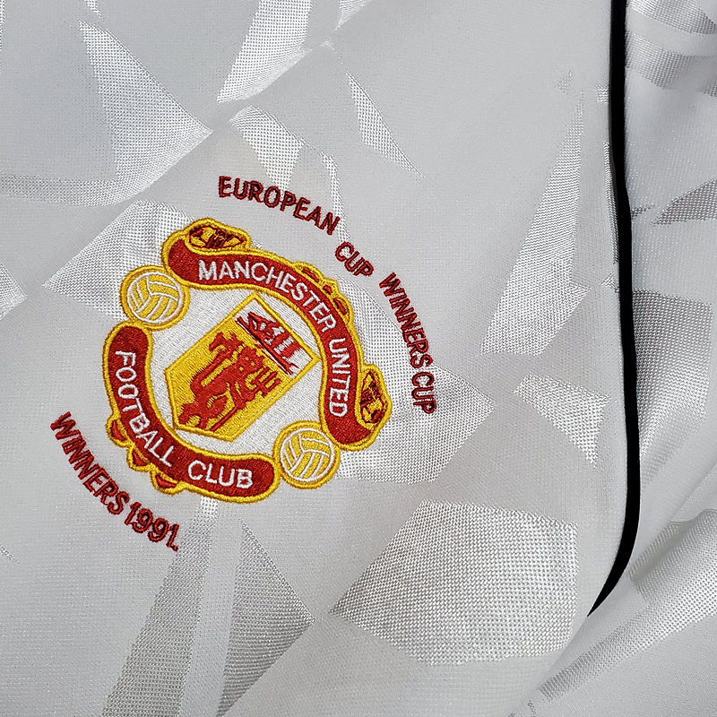 Camisa Manchester United 1991 - Retrô Adidas - Branca