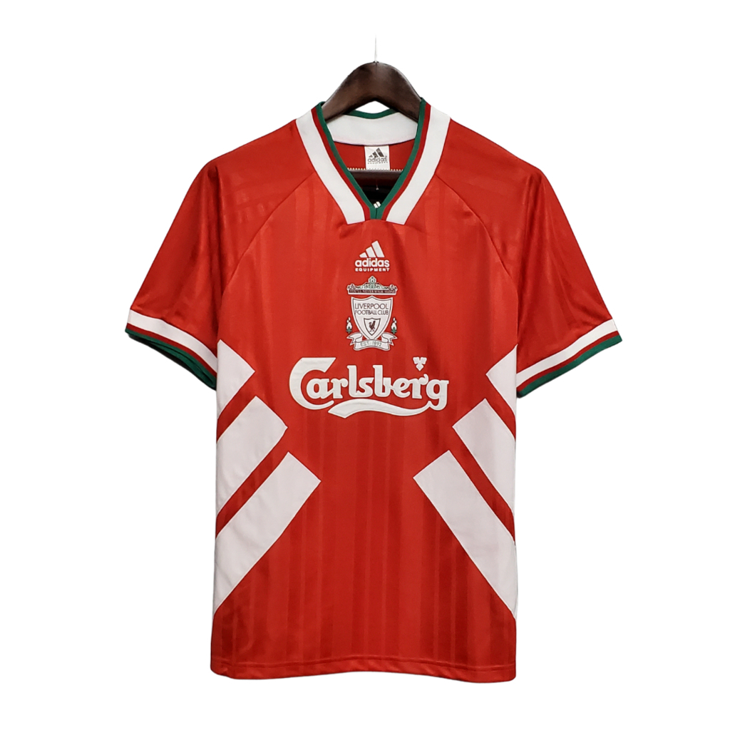 Camisa Liverpool I 1993 - Retrô Adidas - Vermelho e Branco