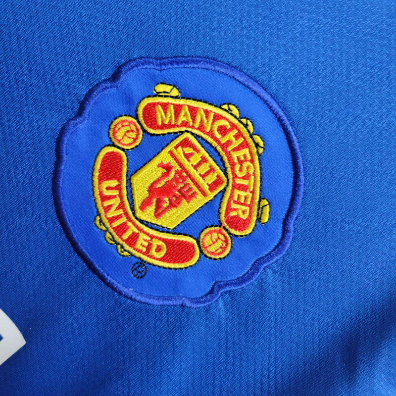 Camisa Manchester United II 2008/2009 Manga Longa - Retrô Adidas - Azul