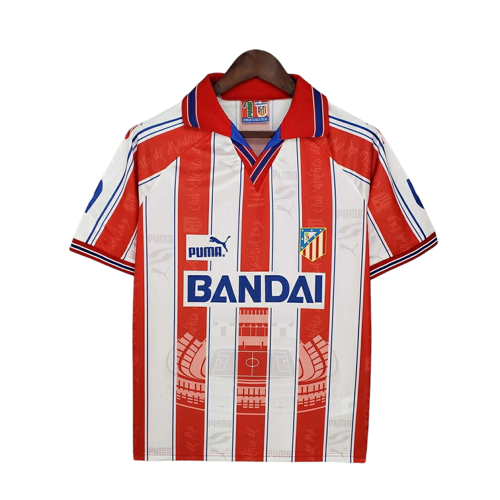 Camisa Atlético Madrid 1996/1997 - Retrô Puma - Branca e Vermelha