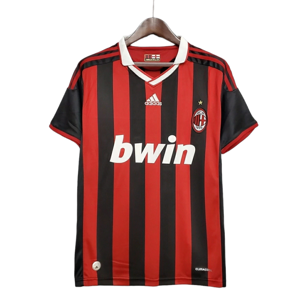 Camisa AC Milan 2009/2010 - Retrô Adidas - Vermelha e preta