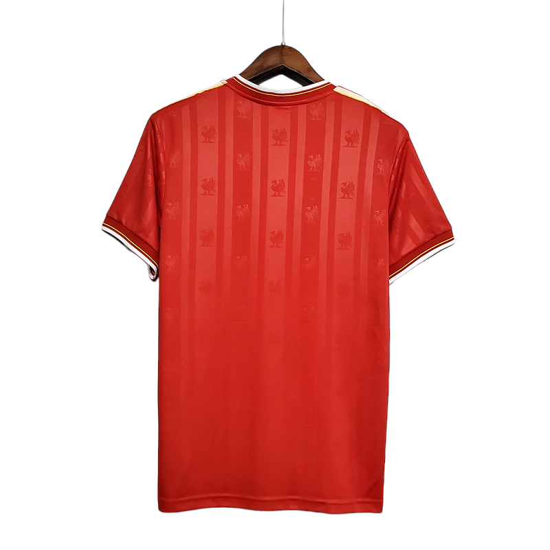 Camisa Liverpool 1985/1986 - Retrô - Vermelha com detalhes em branco