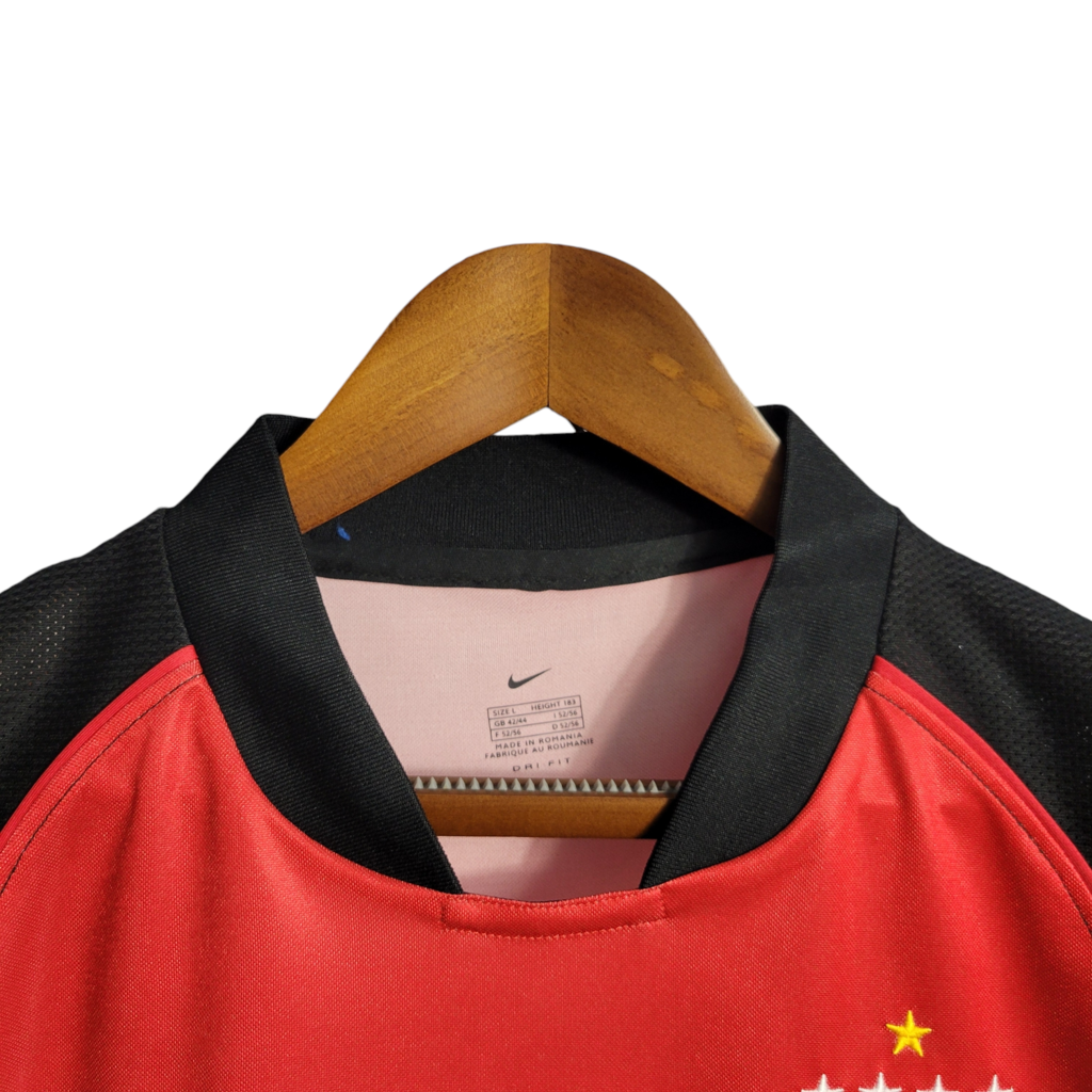 Camisa Flamengo I 2003/2004 - Retrô Nike - Vermelha com detalhes em Preto e amarelo