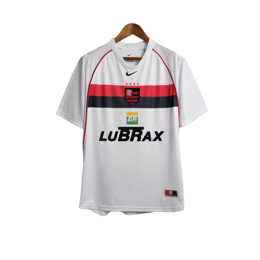 Camisa Flamengo II 2001 - Retrô Nike - Branca com detalhes em vermelho e preto
