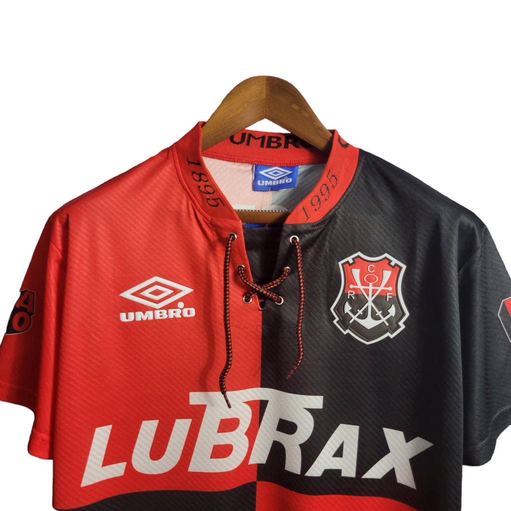 Camisa Flamengo II 1994 - Retrô Umbro - Vermelha e preta