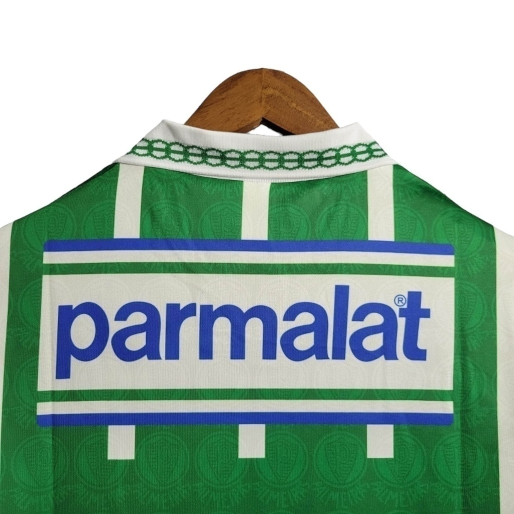 Camisa Palmeiras I 1993/1994 - Retrô Rhumell - Verde com listras em branco