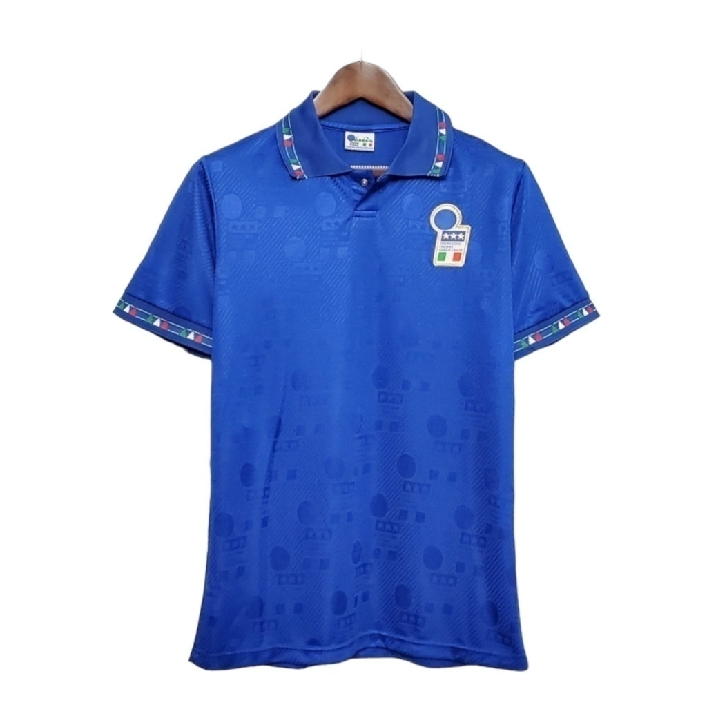 Camisa Seleção da Itália I 1994 - Retrô Diadora - Azul