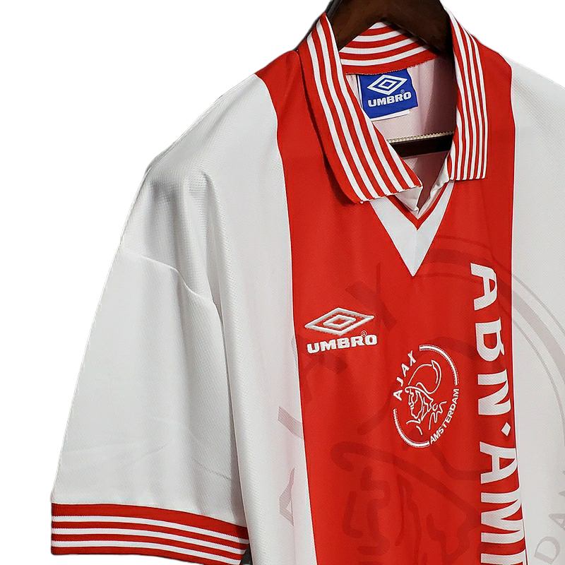 Camisa Ajax I 1995/1996 - Retrô Umbro - Vermelha e Branca