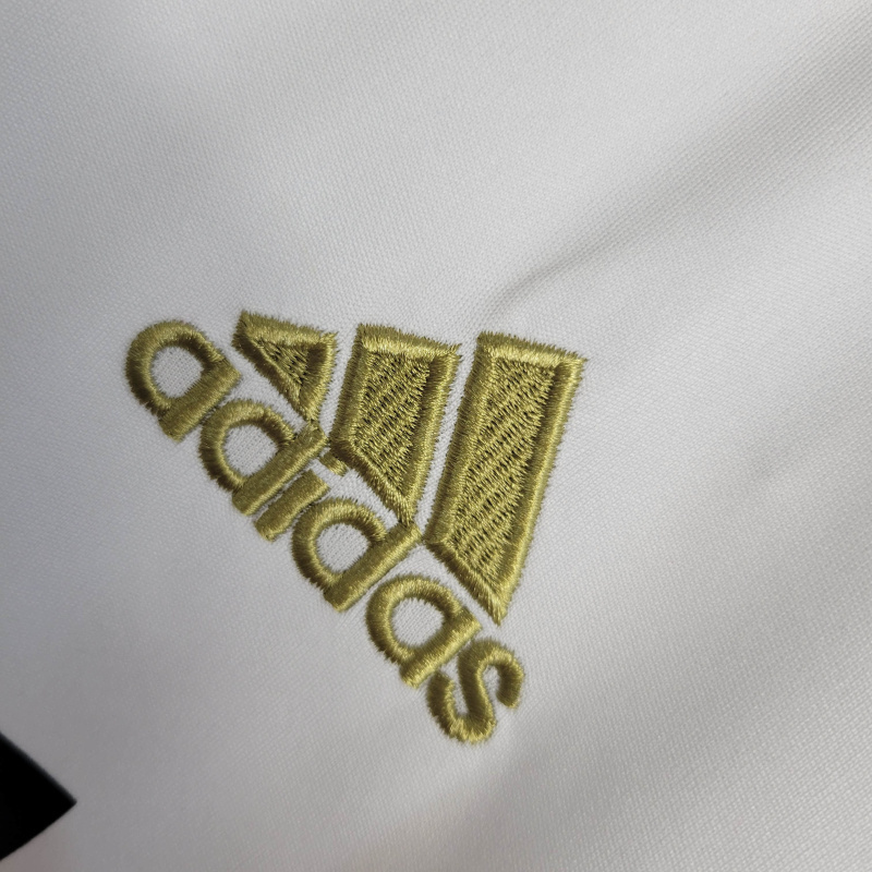 Camisa Real Madrid I 2011/2012 Manga Longa - Retrô Adidas - Branca com detalhes em dourado