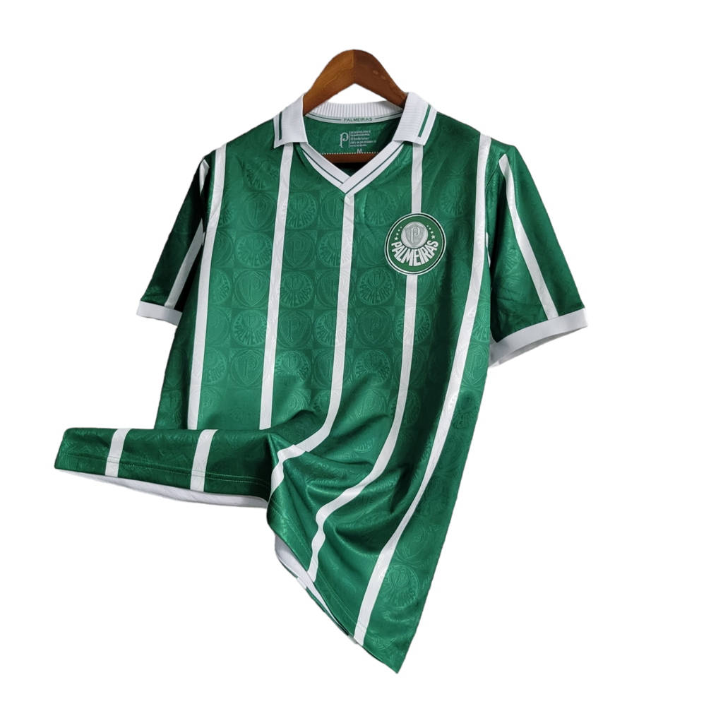 Camisa Palmeiras I 1993 - Retrô - Verde com listras em branco