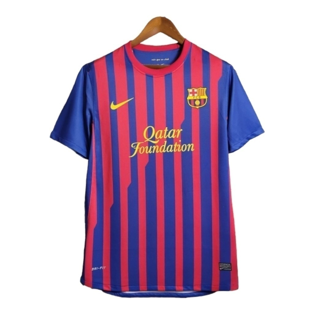 Camisa Barcelona I 2011/2012 - Retrô Nike - Azul e vermelha