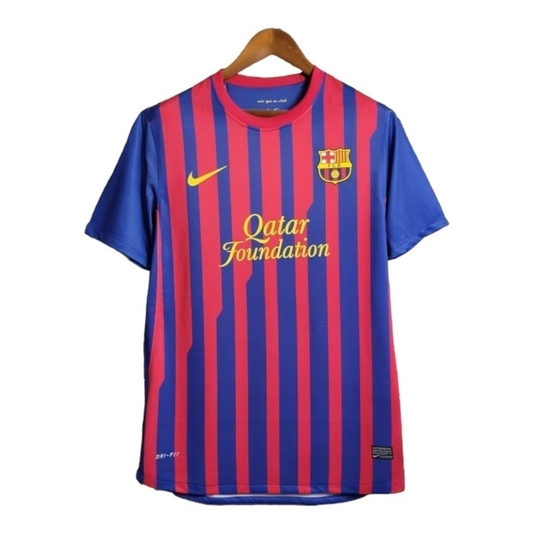 Camisa Barcelona I 2011/2012 - Retrô Nike - Azul e vermelha