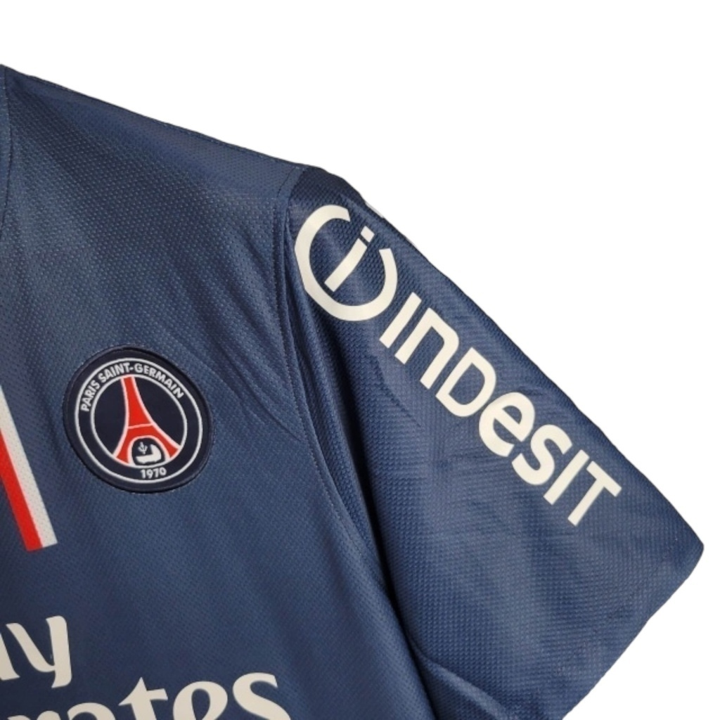Camisa Paris Saint-Germain I 2012/2013 - Retrô Nike - Azul com detalhes em vermelho e branco