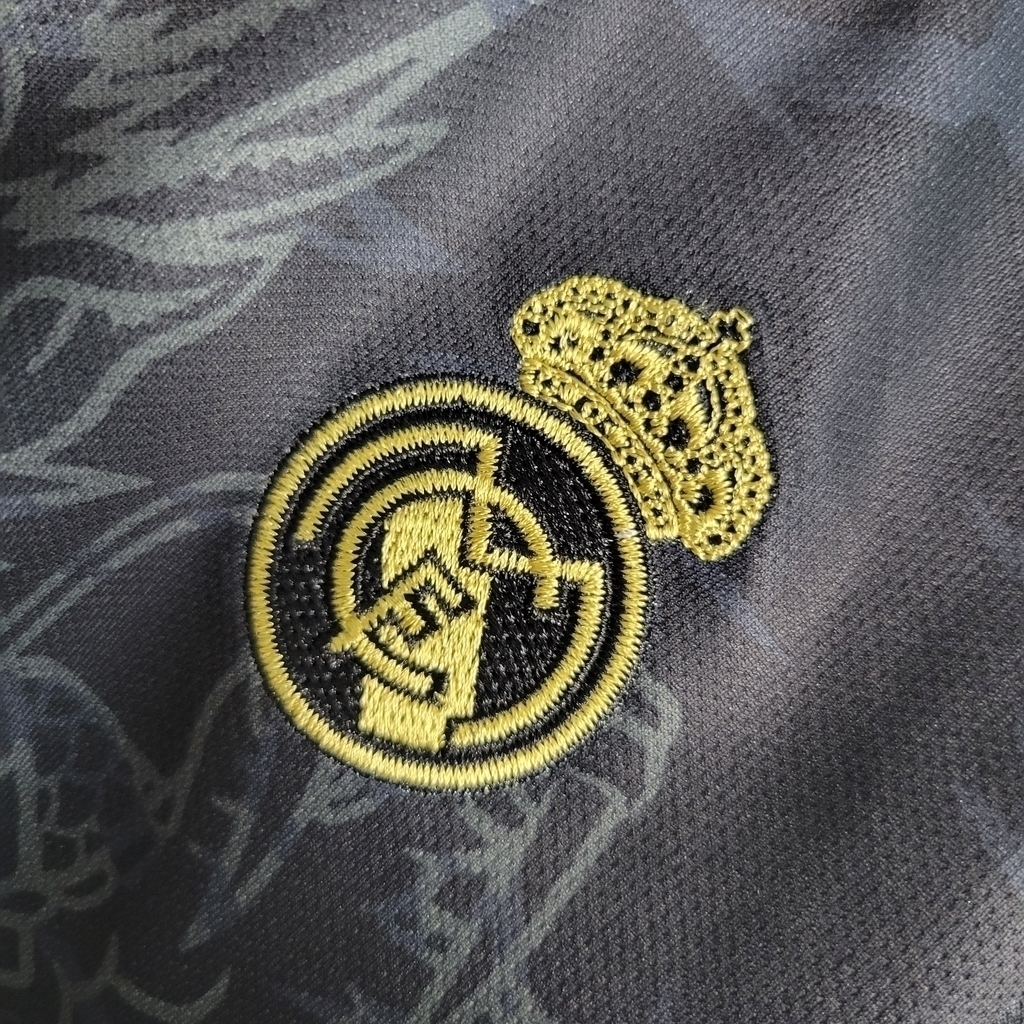 Conjunto Infantil Real Madrid II 2014/2015 - Retrô Adidas - Preto