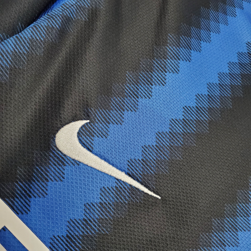 Camisa Inter de Milão I 2010/2011 Manga Longa - Retrô Nike - Azul e preta