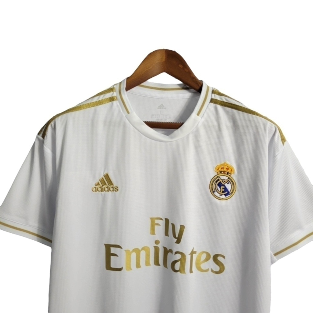 Camisa Real Madrid I 2018/2019 - Retrô Adidas - Branca com detalhes em dourado