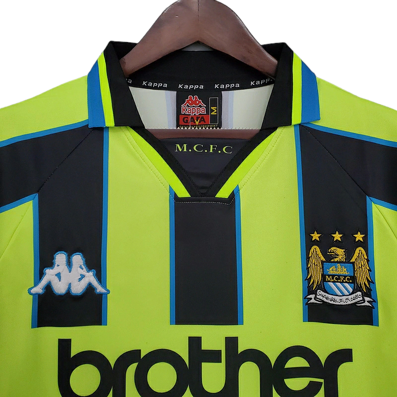 Camisa Manchester City 1998/1999 - Retrô Kappa - Amarela e Preta