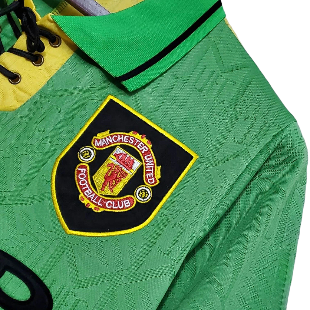 Camisa Manchester United 1992/1994 - Retrô Umbro - Verde e Amarela