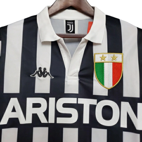 Camisa Juventus 1984/1985 - Retrô Kappa - Preta e branca