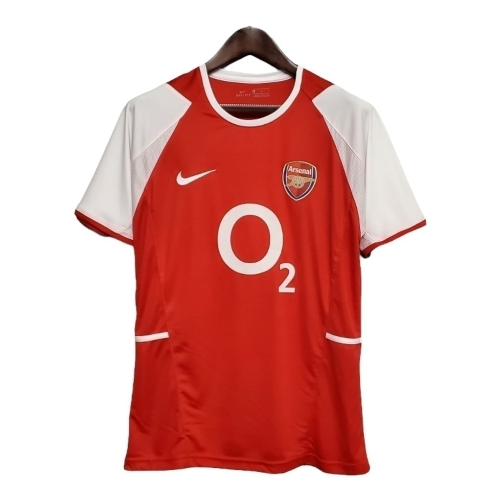 Camisa Arsenal I 2002/2004 - Retrô Nike - Vermelha e branca