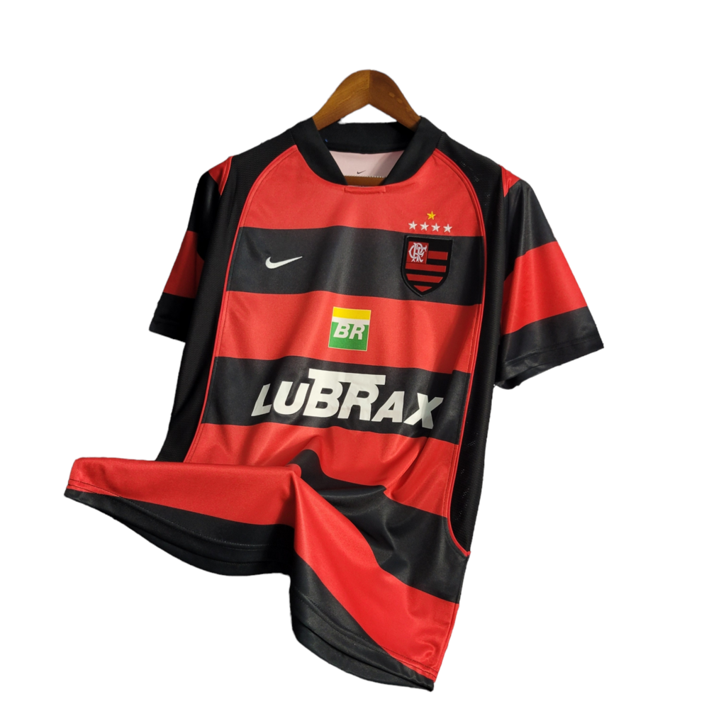 Camisa Flamengo I 2003/2004 - Retrô Nike - Vermelha com detalhes em Preto e amarelo