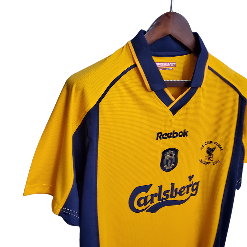 Camisa Liverpool 2000/2001 - Retrô Reebok - Amarela