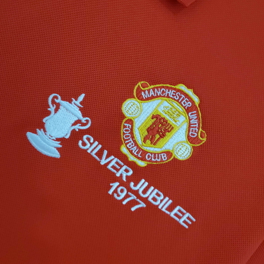 Camisa Manchester United 1977 - Retrô Admiral - Vermelha