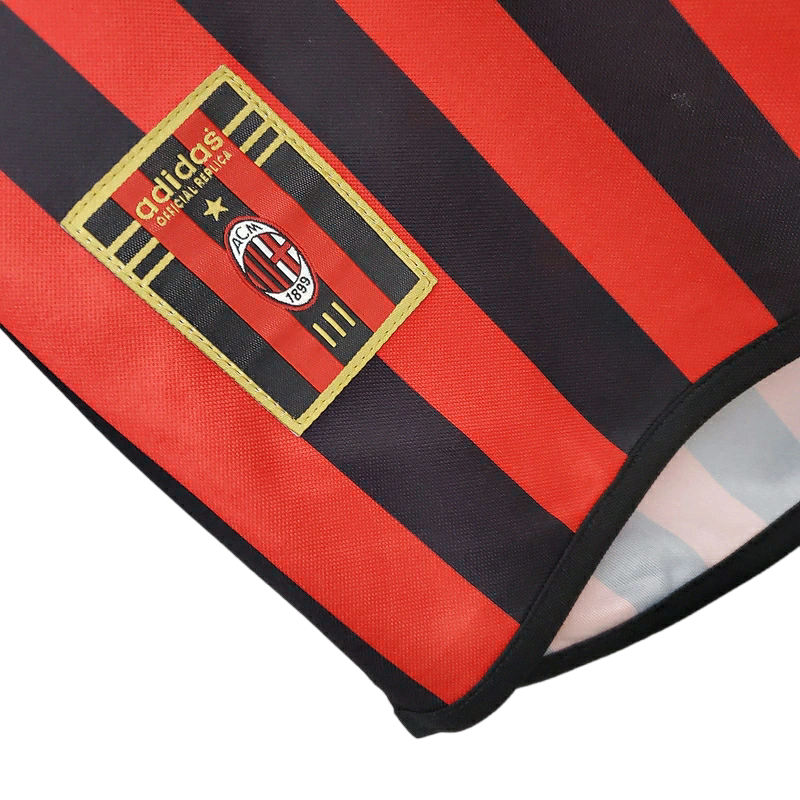 Camisa AC Milan I 1999/2000 - Retrô Adidas - Vermelha e preta