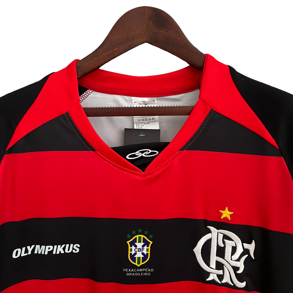 Camisa Flamengo 2010 - Retrô Olympikus - Vermelha e Preta
