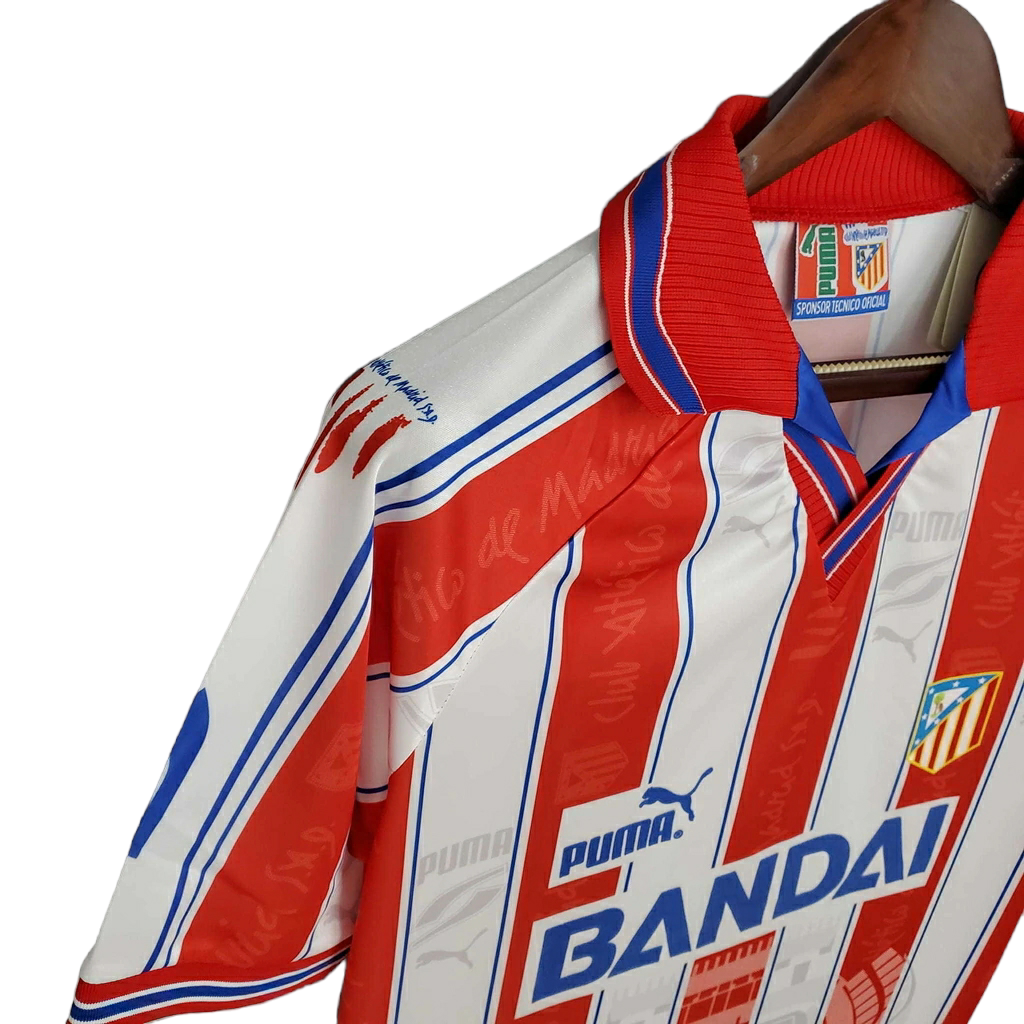 Camisa Atlético Madrid 1996/1997 - Retrô Puma - Branca e Vermelha