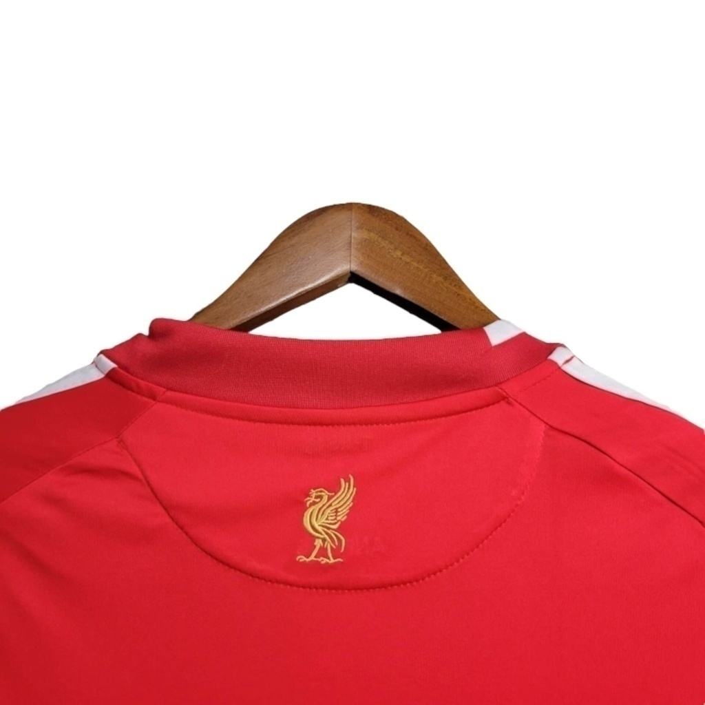 Camisa Liverpool Edição Champions League I 2008/2009 - Retrô Adidas - Vermelha com detalhes em branco